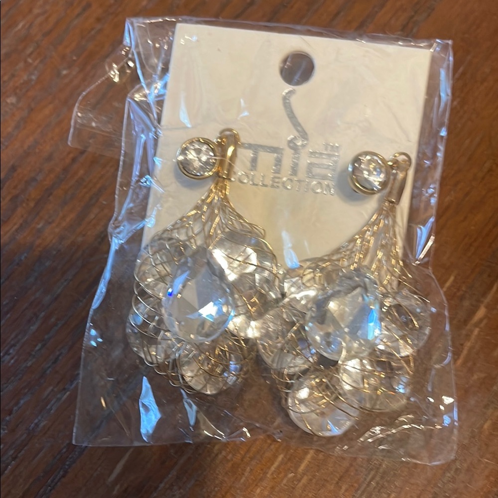 Elegant Gold and Silver fashion, jewelry Earrings by Mia Collection